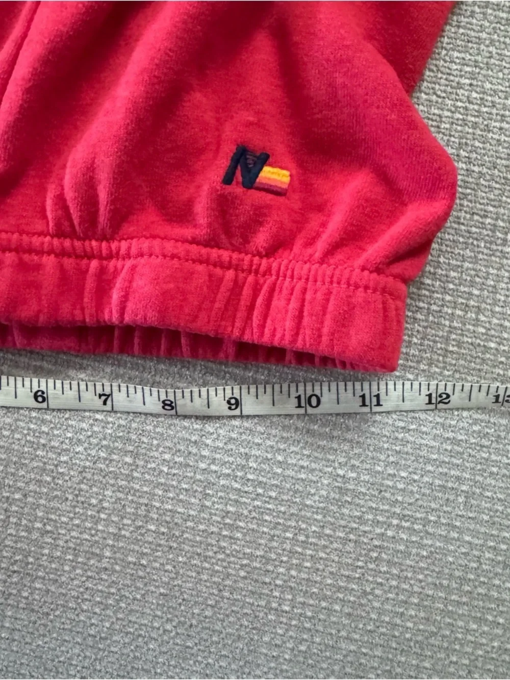 Aviator Nation Kids Red Sweatpants with Yellow Side Stripe 14